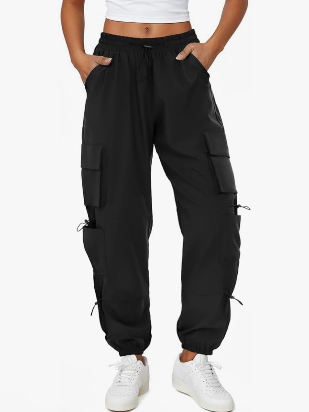 Women’s Black Cargo Jogger Pants